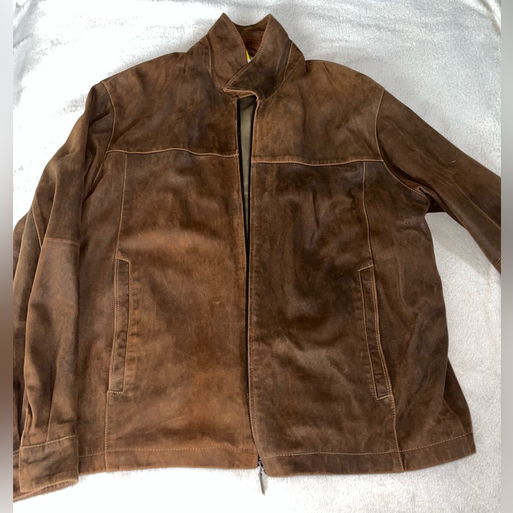 Men's Milestone Brown Goat leather Suede Jacket